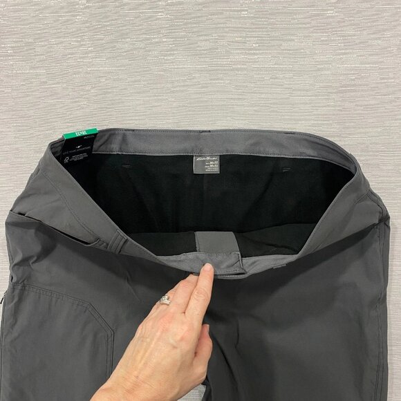 Eddie Bauer Fleece Lined Tech Pants Mens 38 x 32" Gray Water Repellent Insulated - Picture 8 of 14